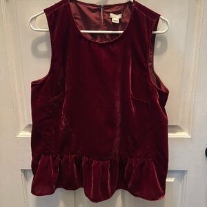 J. Crew Burgundy Holiday Top.